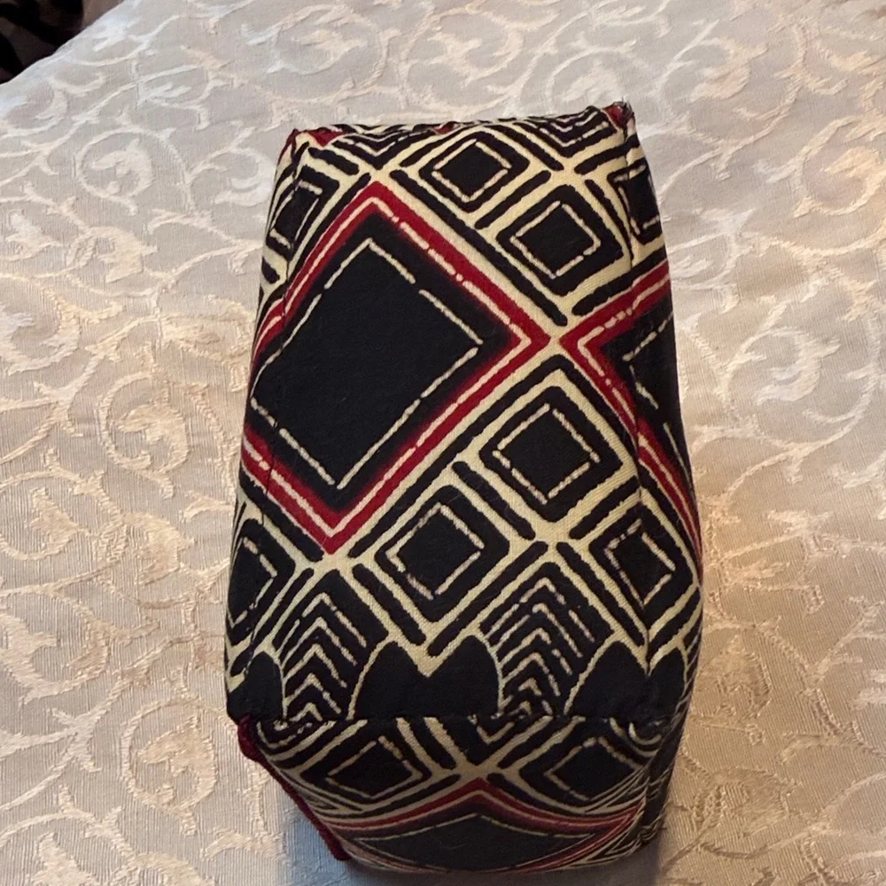 Handmade gift box vintage mixed pattern gift “puffer”‎ Geometric quilted padded